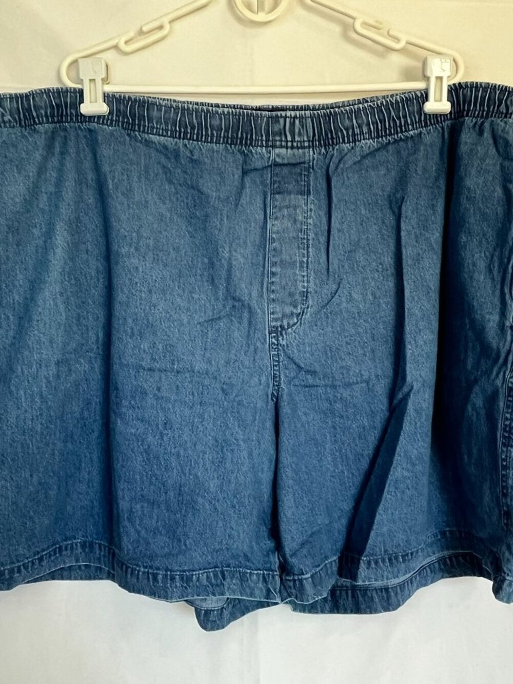 Puritan Shorts Blue Medium Denim Elastic Waist Drawstring Size 3X